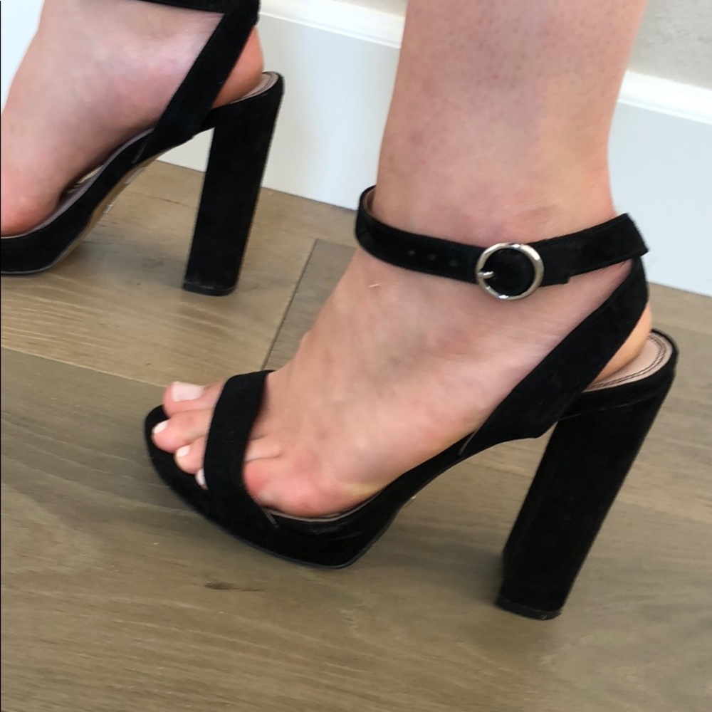 Luxury Velvet Topshop Chunky Heels